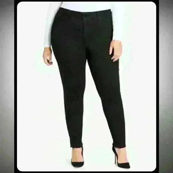 William Rast Sculpted Highrise black skinny plus size jeans 22W - Picture 1 of 6